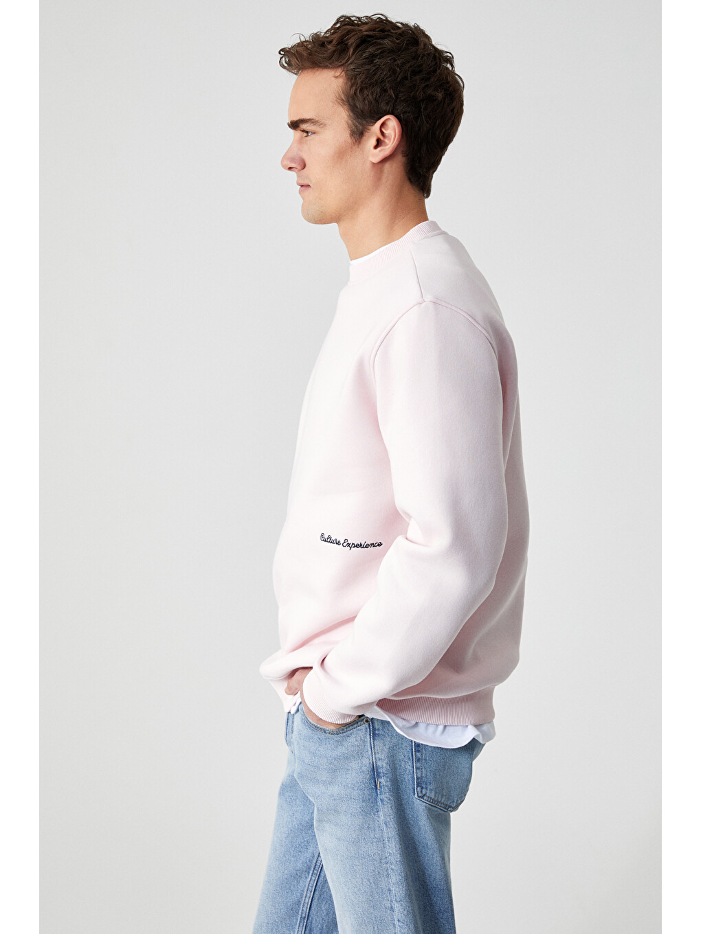 Dane Erkek Organik Kumaşlı Yumuşacık Pembe Sweatshirt-3