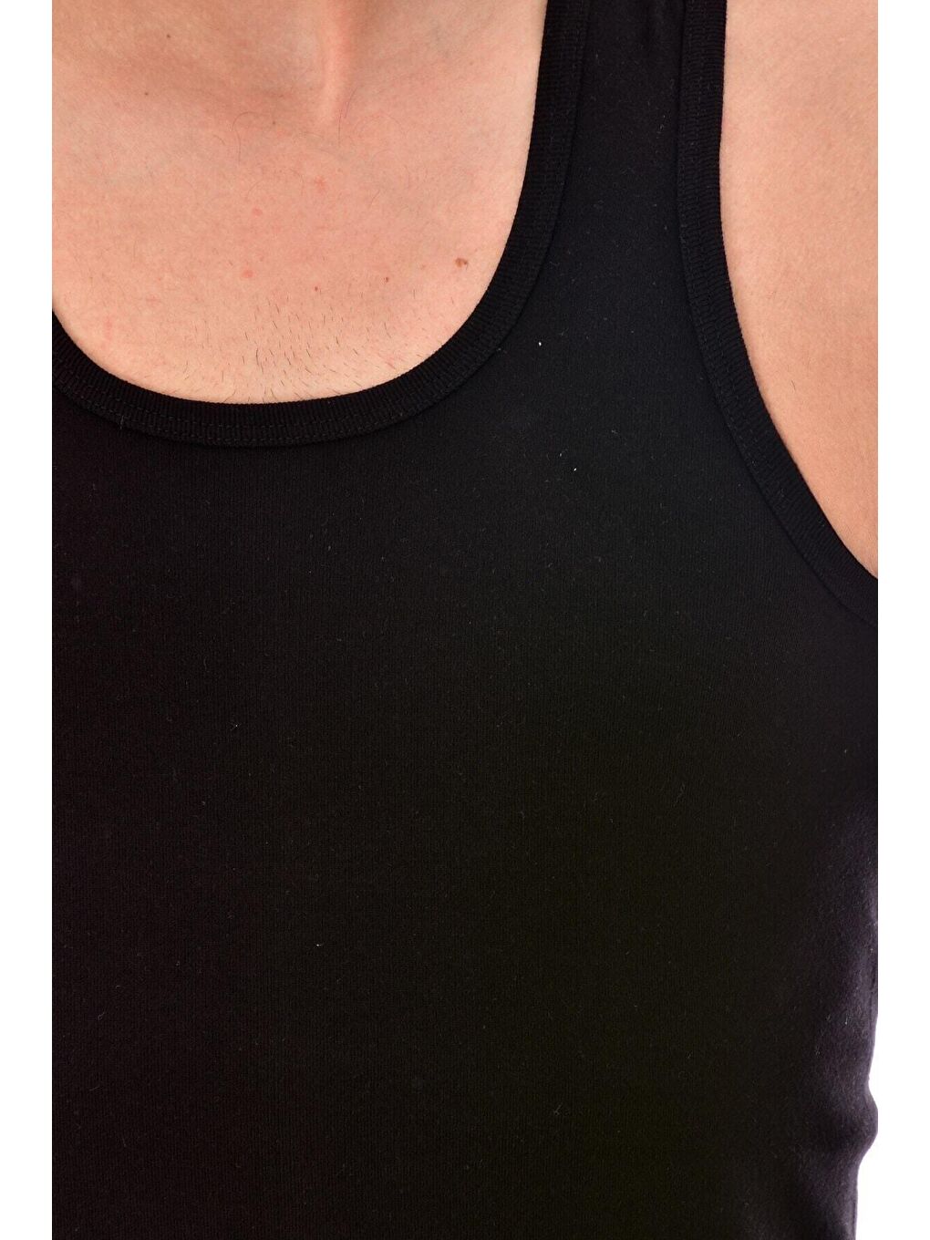 Erkek Siyah 6 Adet Pamuklu Spor Atlet 0118-2