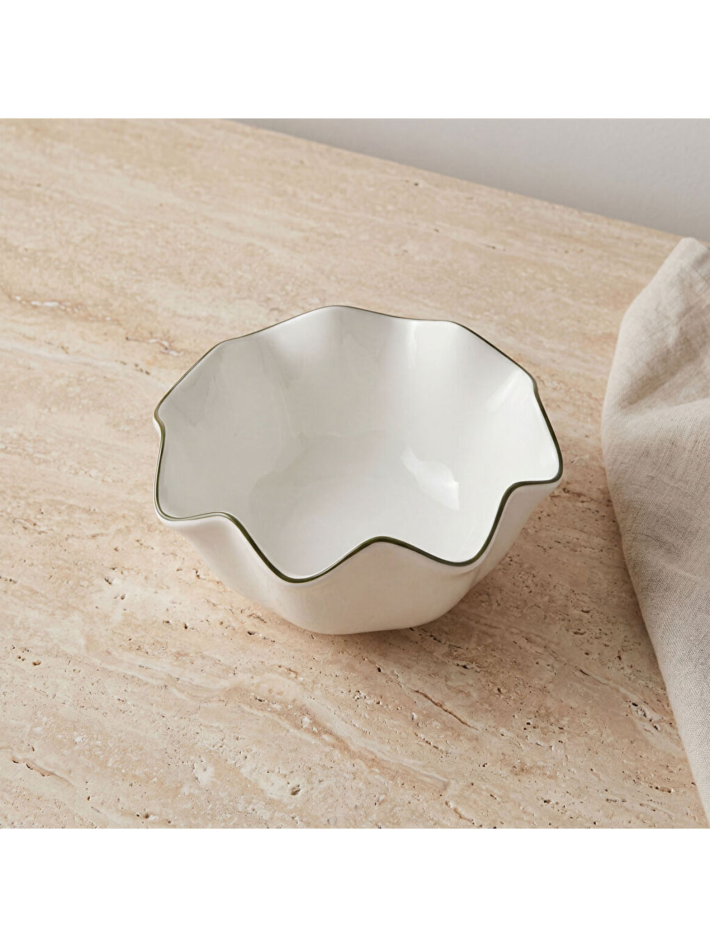 Ekru Rodos 23 Cm Salata Sunumluk Kase 30YS-1