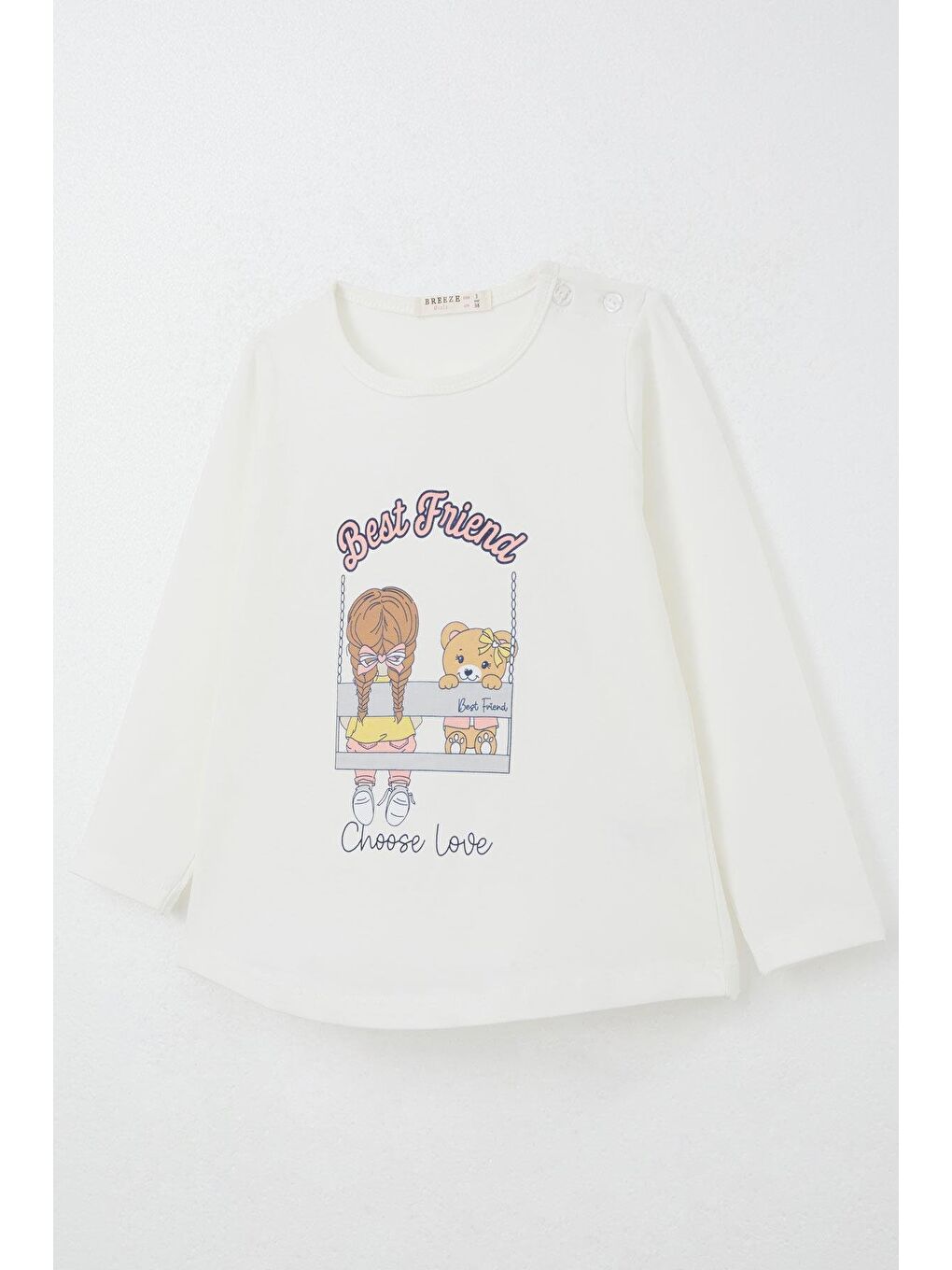 Kız Bebek Taytlı Takım Arkadaş Temalı Taytı Fiyonklu Ekru (9 Ay-3 Yaş)-5