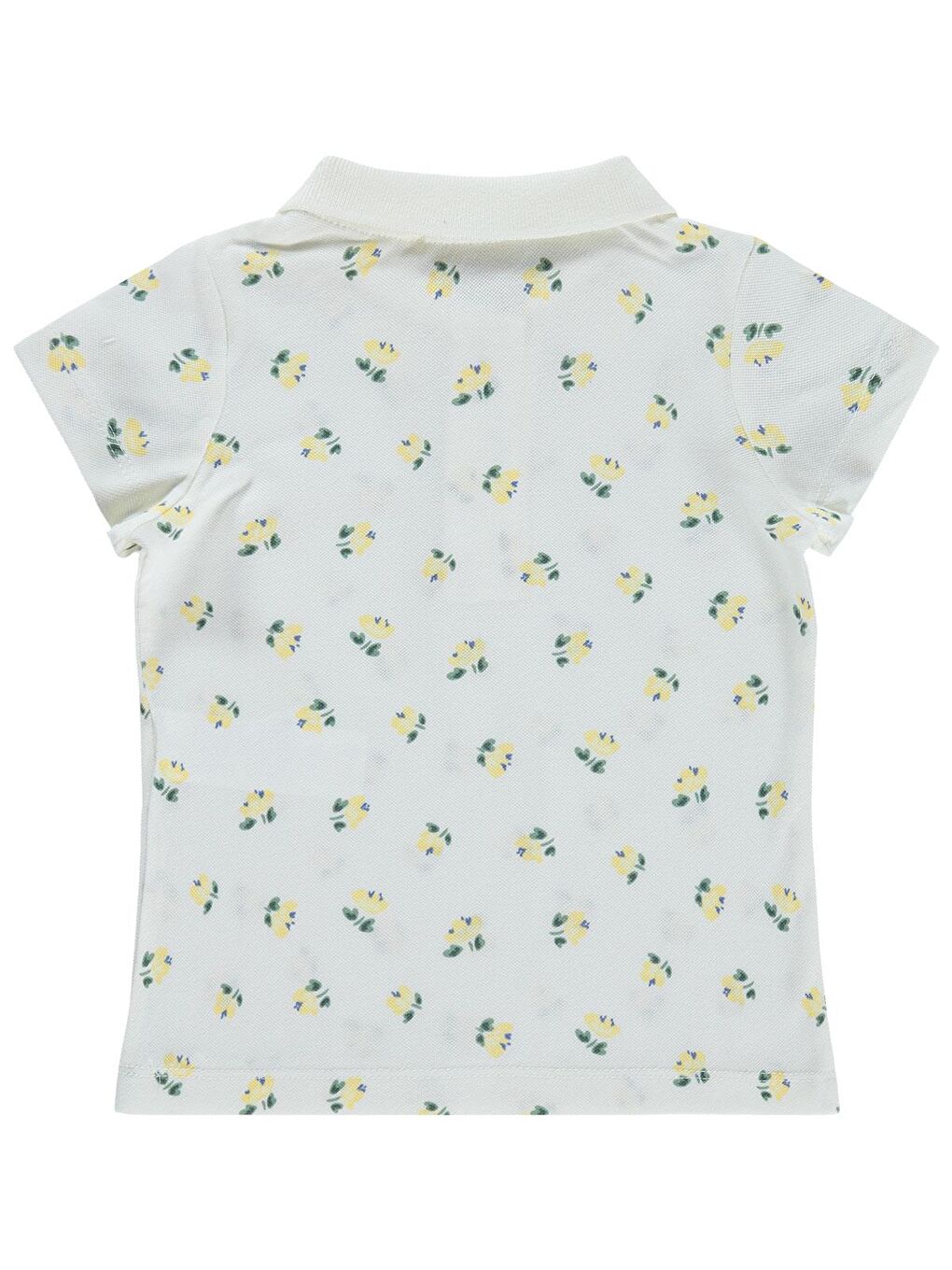 Girls Kız Çocuk Yapraklı Çiçek Desenli 2-5 Yaş Tişört - Kırık Beyaz-1