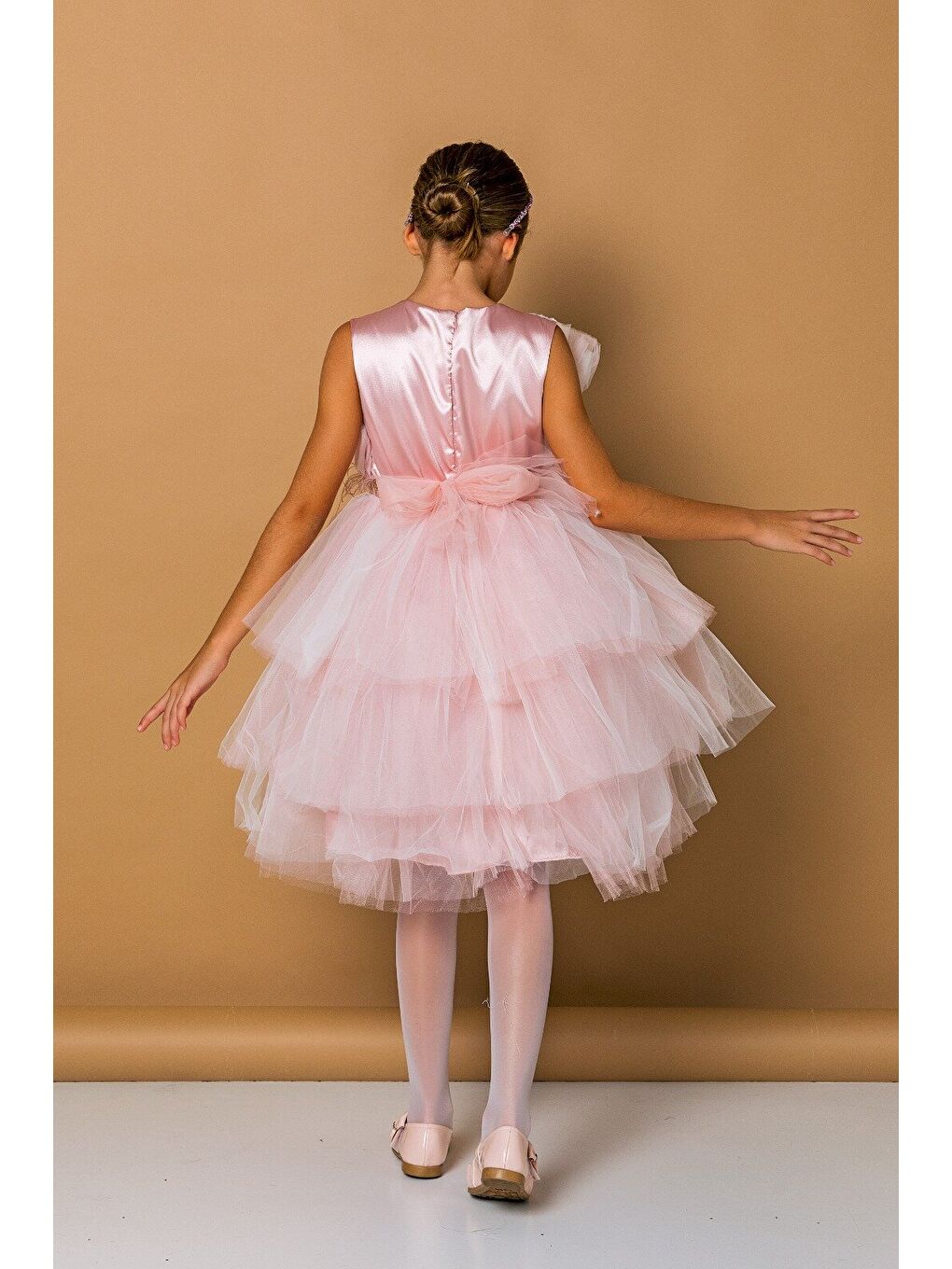 Pembe Kız Çocuk Abiye-1