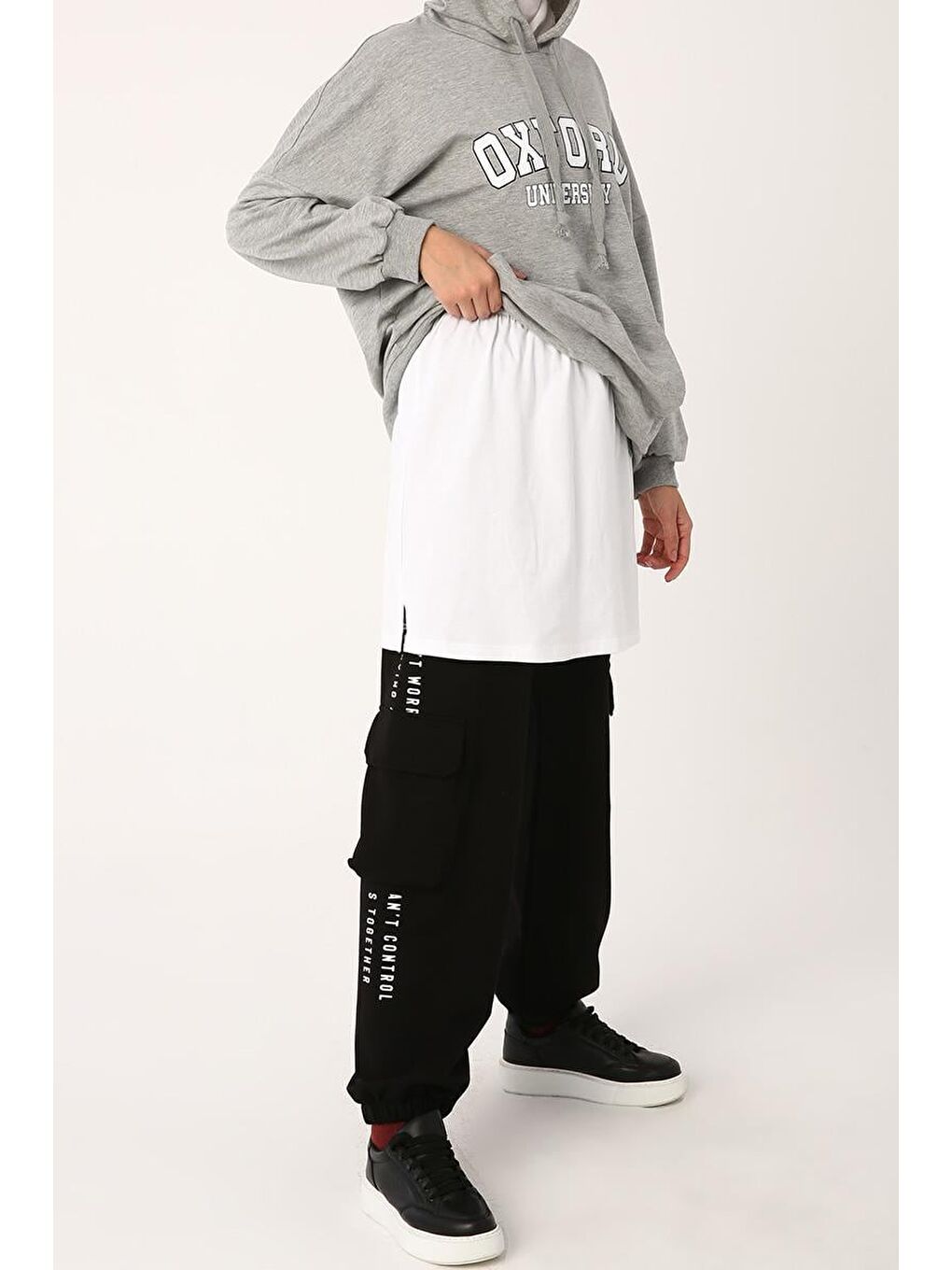 Beyaz-Pamuklu Penye İçlik Etek