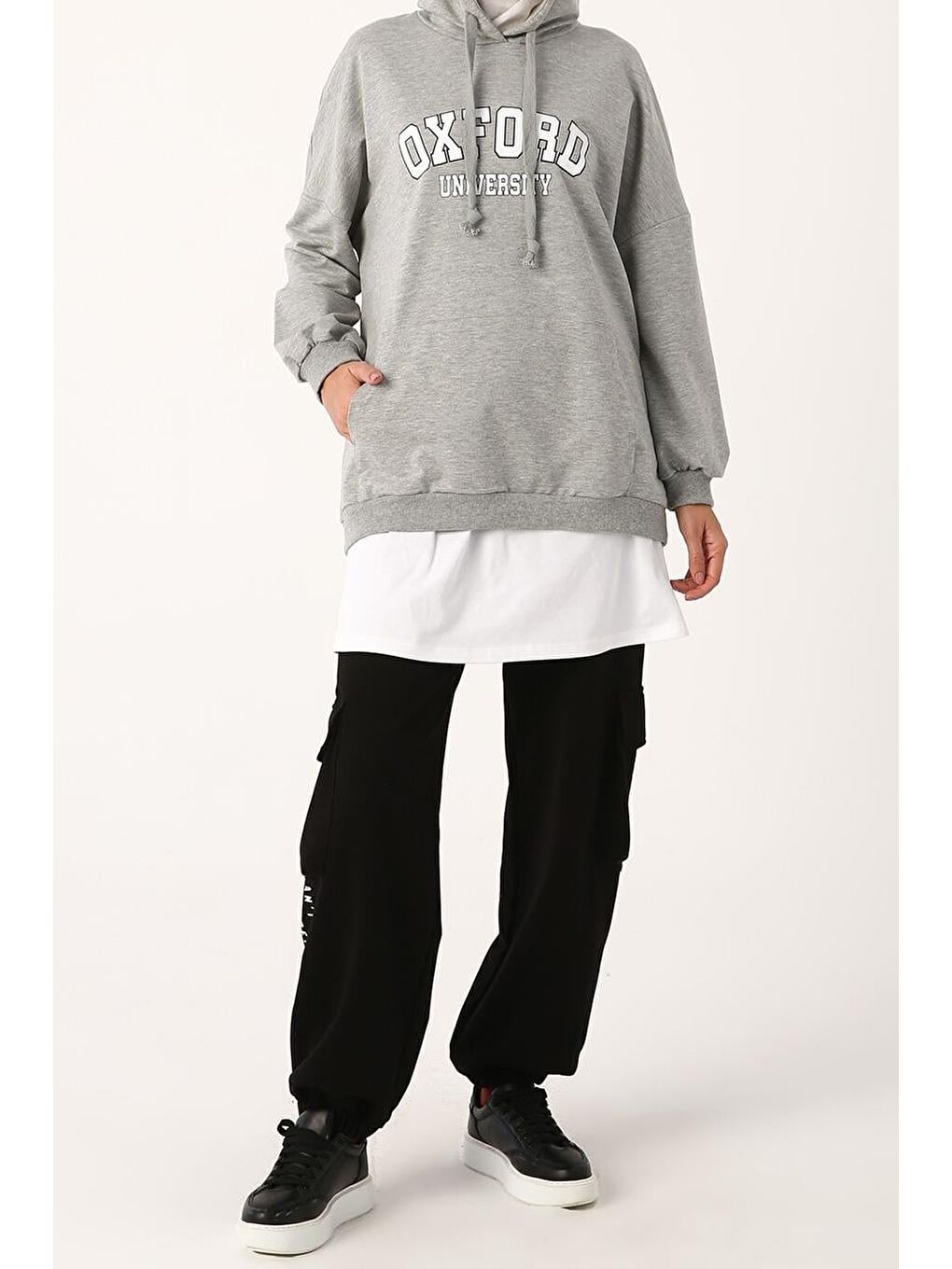 Beyaz-Pamuklu Penye İçlik Etek-1