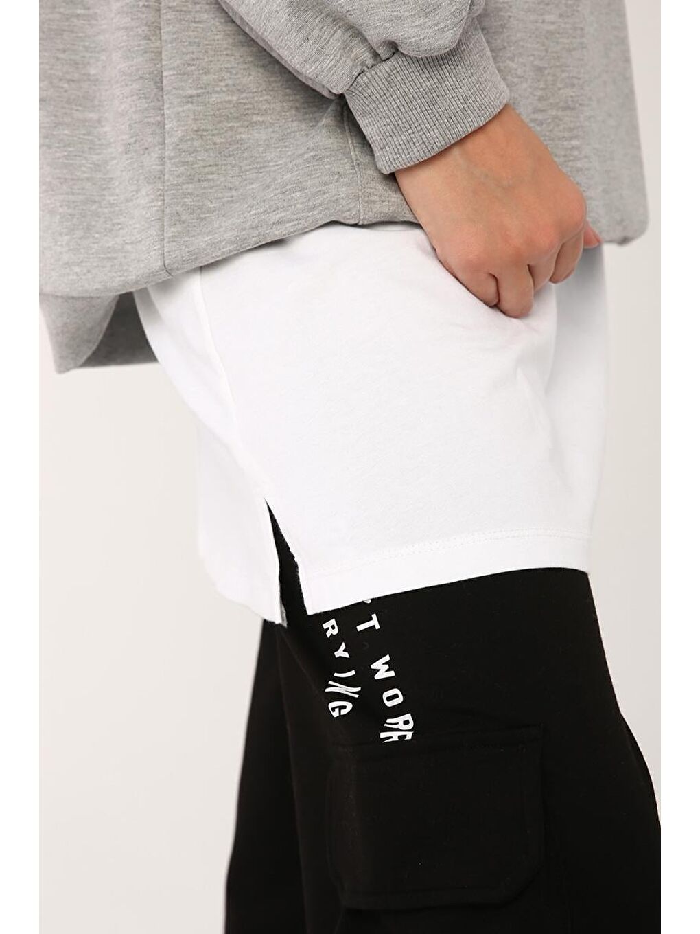 Beyaz-Pamuklu Penye İçlik Etek-4