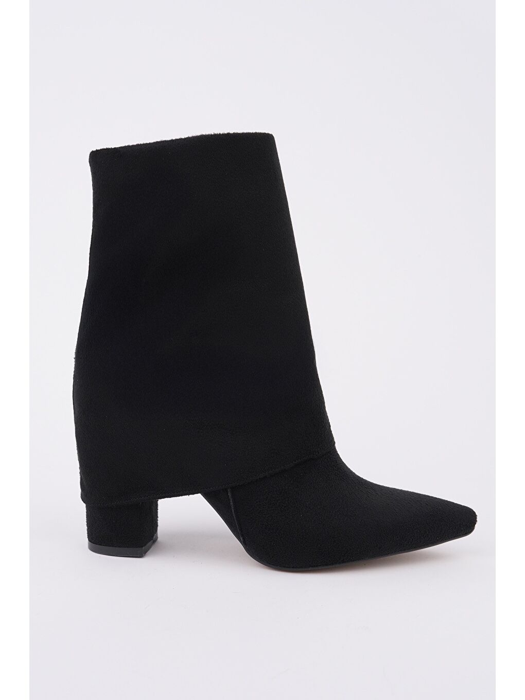 Siyah İMPERA Sivri Burun Kalın Topuklu Fermuarlı Kadın Bot