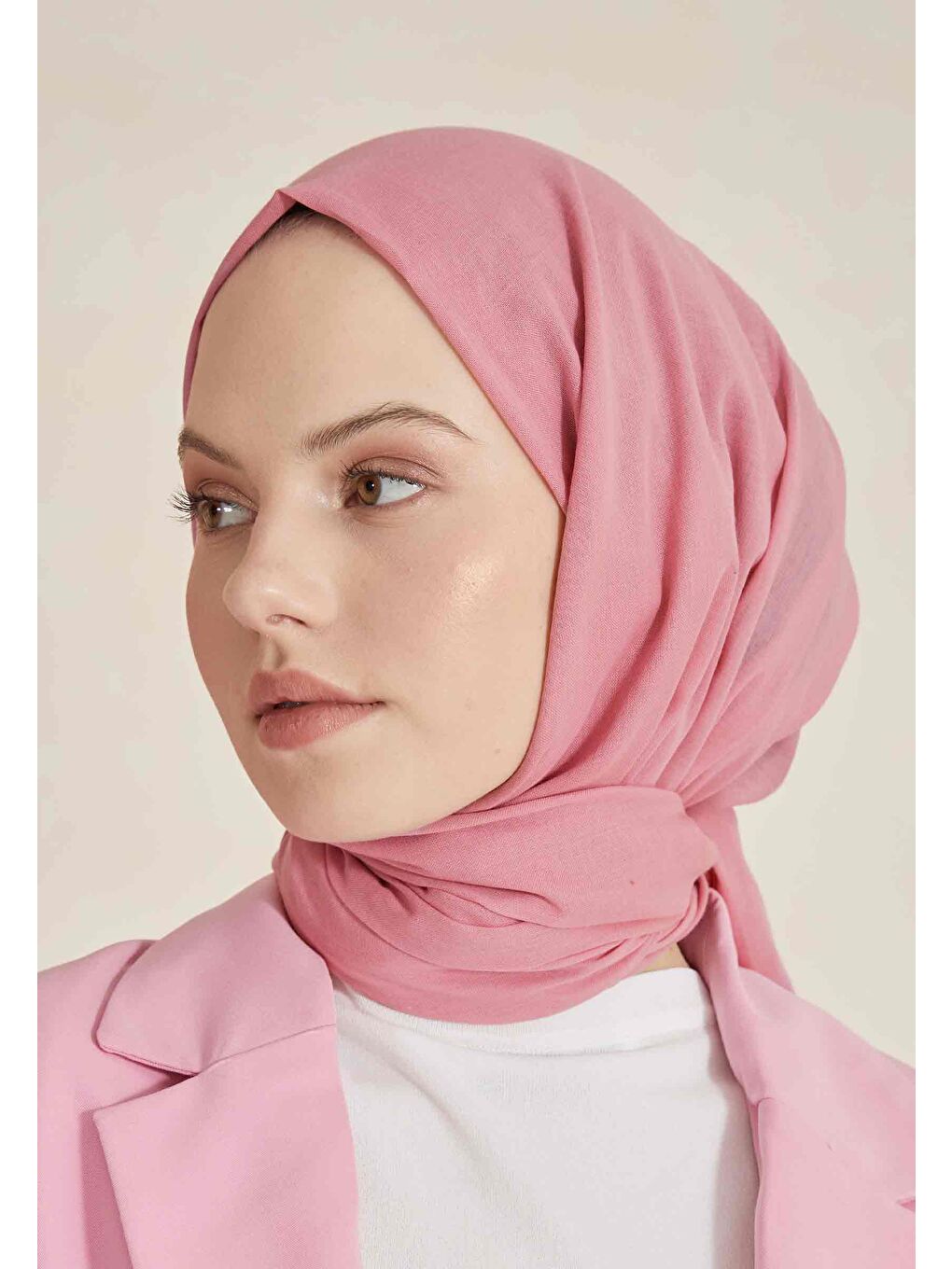 İnce Pamuk Vual Şal Mercan-1