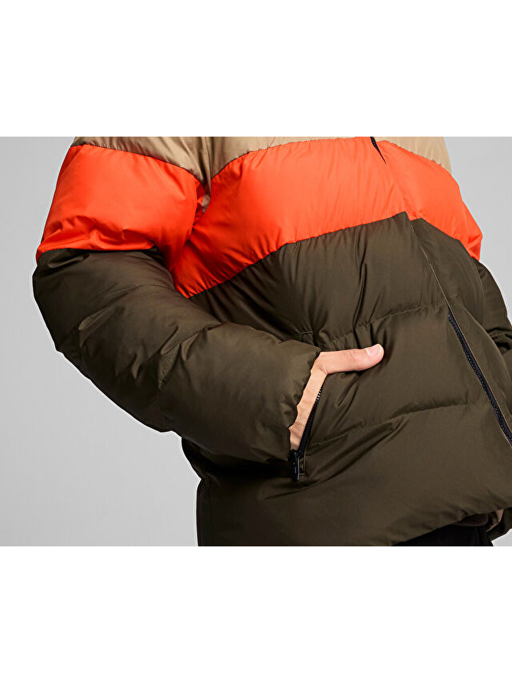 Karışık Poly Puffer Jacket Erkek Günlük Mont 62712370 Renkli-4