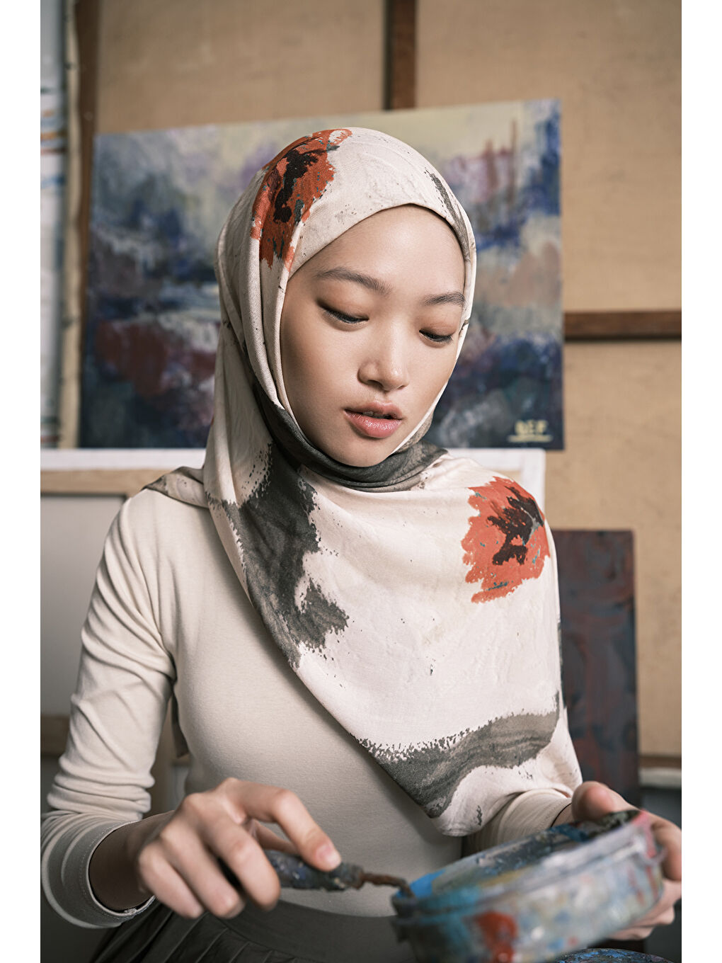 Modal Brush Şal Bucket Haki-3