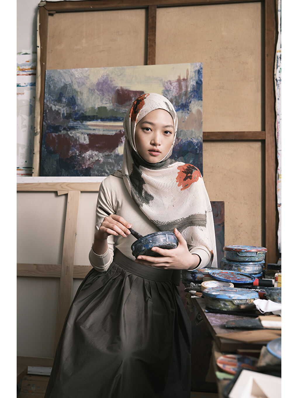 Modal Brush Şal Bucket Haki-5