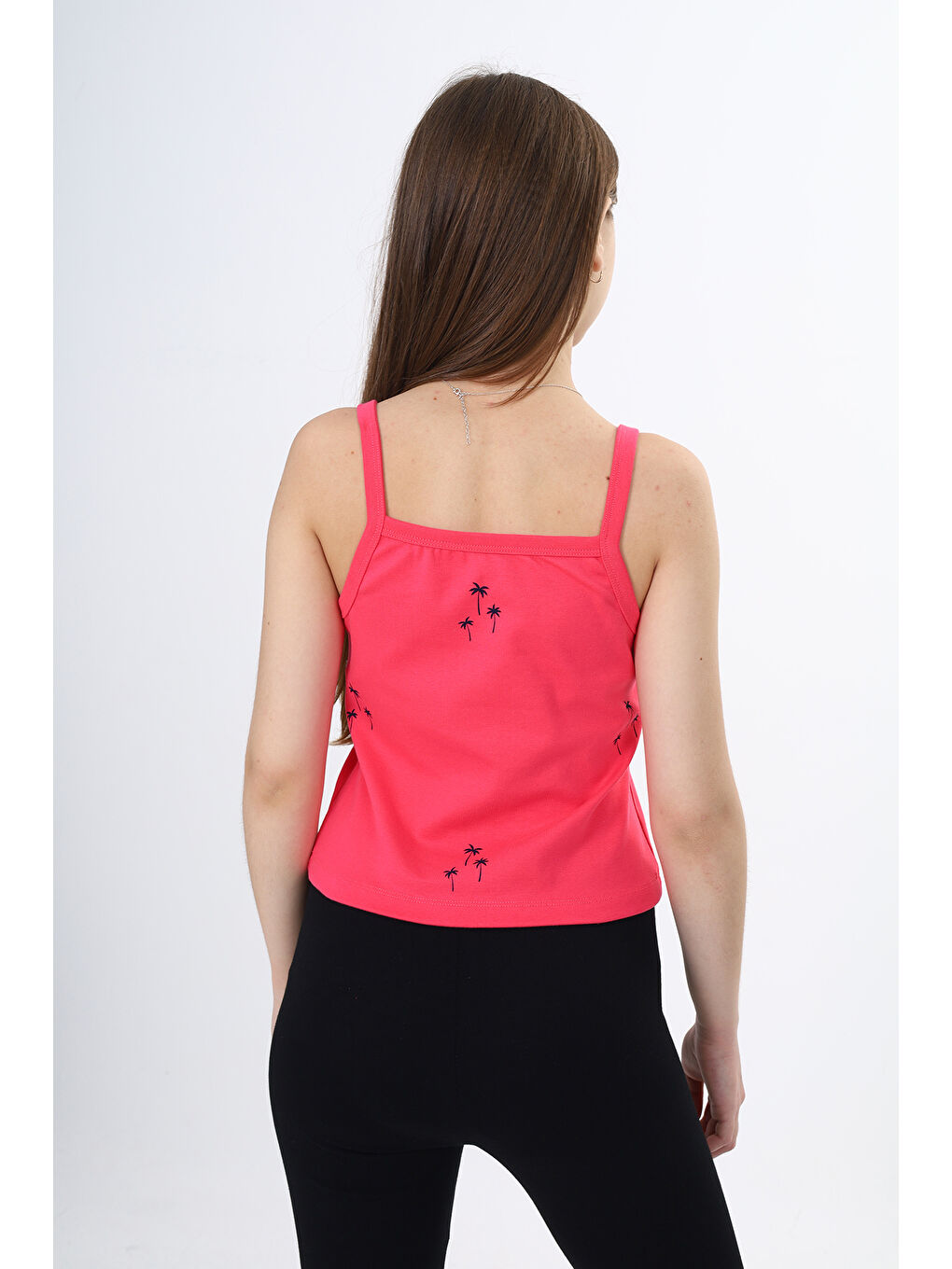 Fuşya Kız Çocuk Baskılı Atlet-2