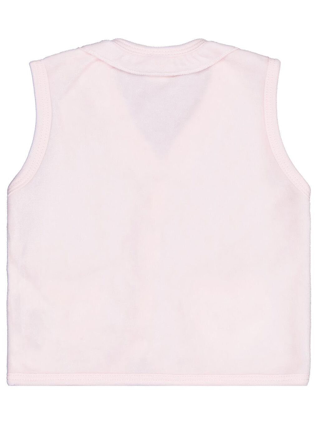 Baby Cep Fiyonklu Yaka Fırfırlı 6-18 Ay Yelek - Pembe 9-12 Ay-1