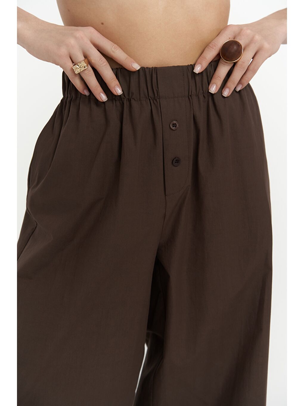 Kahverengi Mirabella Kahve Gömlek Pantolon Takım-2