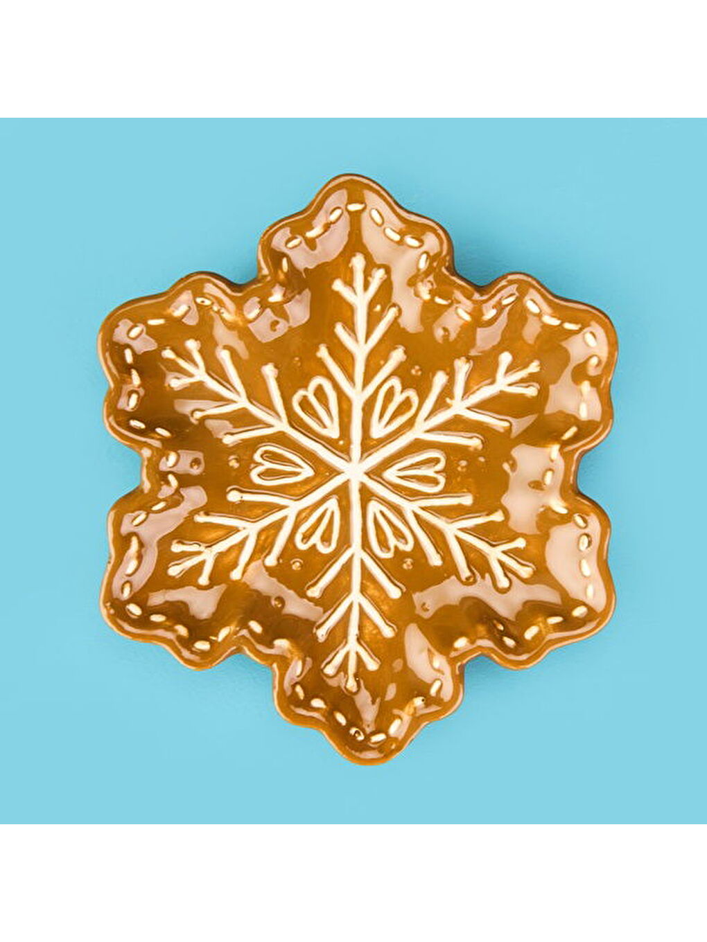 Kitchen Kar Tanesi Seramik Sunum Tabağı - Kahverengi-1