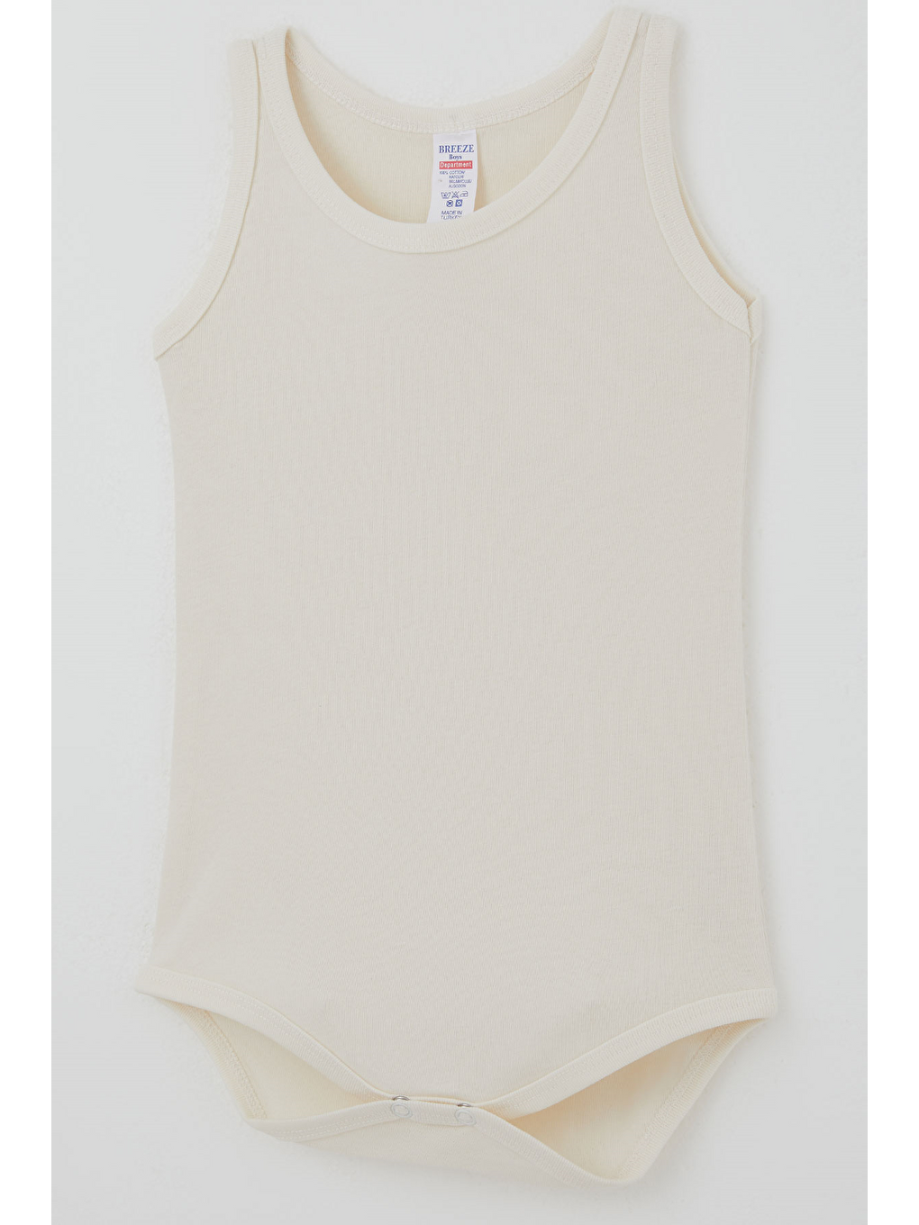 Erkek Çocuk Çıtçıtlı Atlet Zıbın Body Basic Ekru (1-3 Yaş)-2