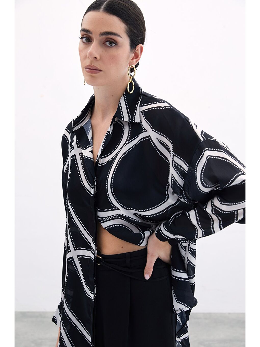 Salaş Gömlek - Siyah-3