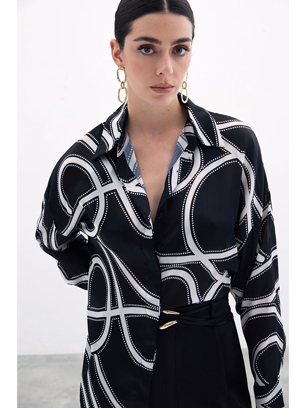 Salaş Gömlek - Siyah-4