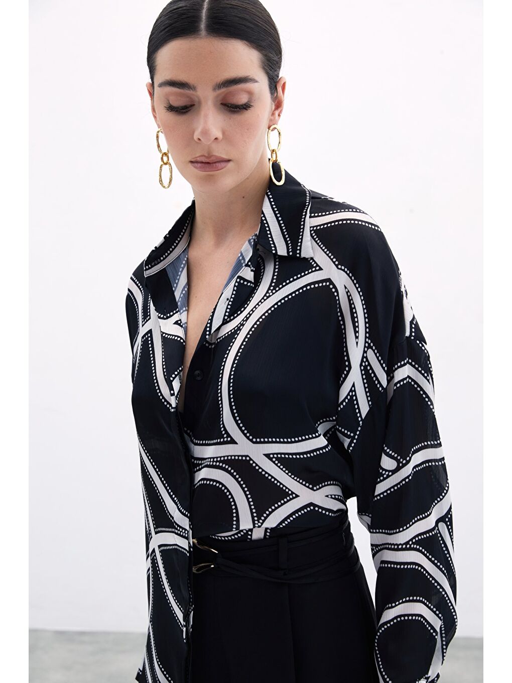 Salaş Gömlek - Siyah-5