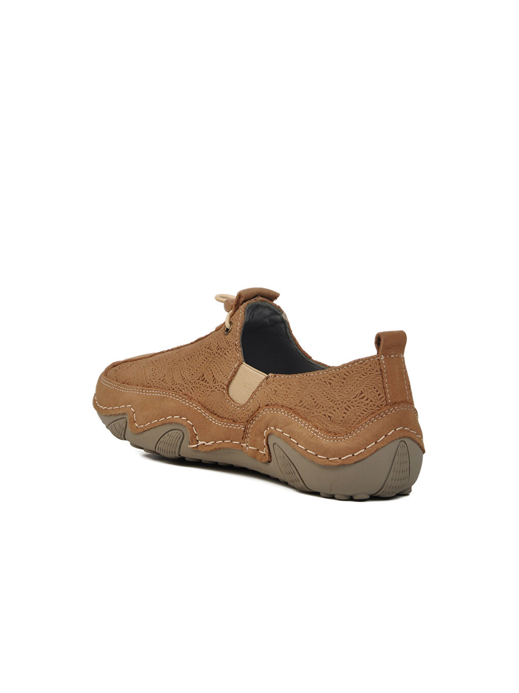 Bej Vizon Hakiki Deri Kadın Casual Ayakkabı 124-3 Z-3