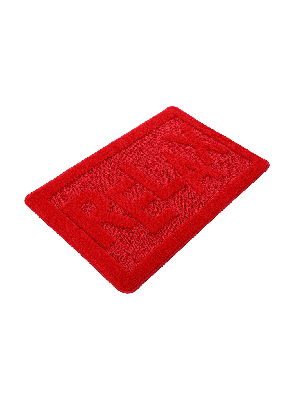 Doğal Kaymaz Taban Banyo Paspas Uzun Ömürlü Yumuşak Su Emici Yazılı Paspas Relax-Kırmızı-5