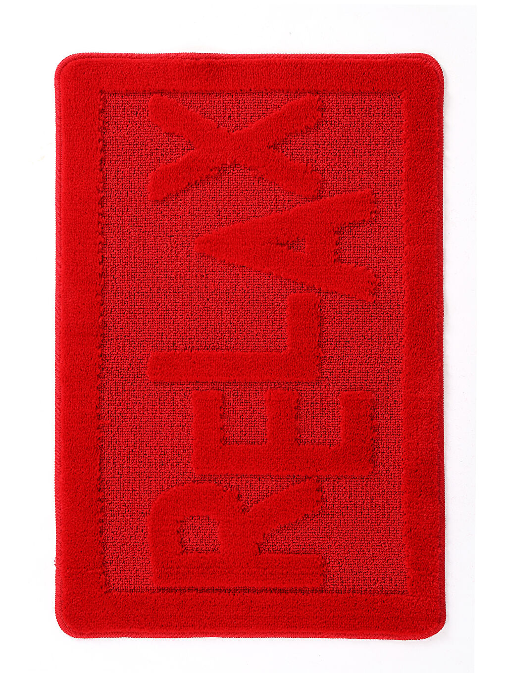 Doğal Kaymaz Taban Banyo Paspas Uzun Ömürlü Yumuşak Su Emici Yazılı Paspas Relax-Kırmızı-6