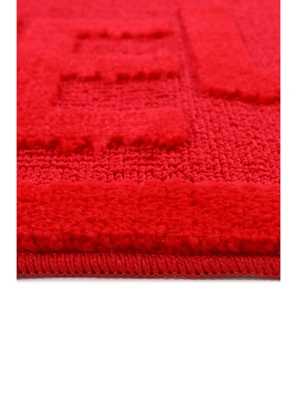 Doğal Kaymaz Taban Banyo Paspas Uzun Ömürlü Yumuşak Su Emici Yazılı Paspas Relax-Kırmızı-7