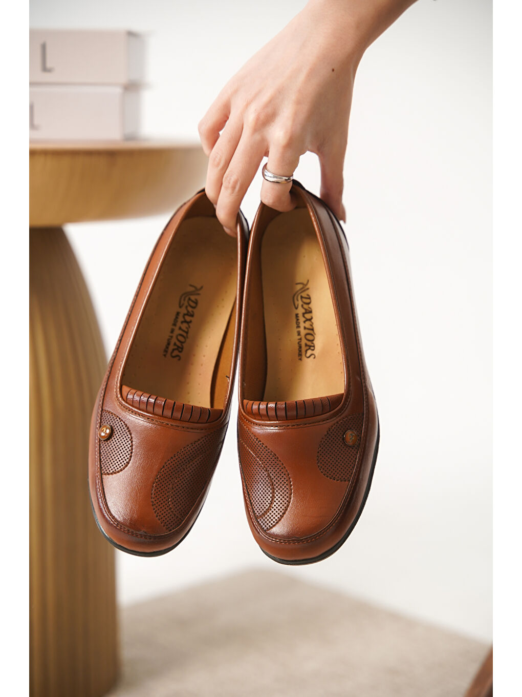 Kahverengi D042 Günlük Ortopedik Kadın Ayakkabı-4