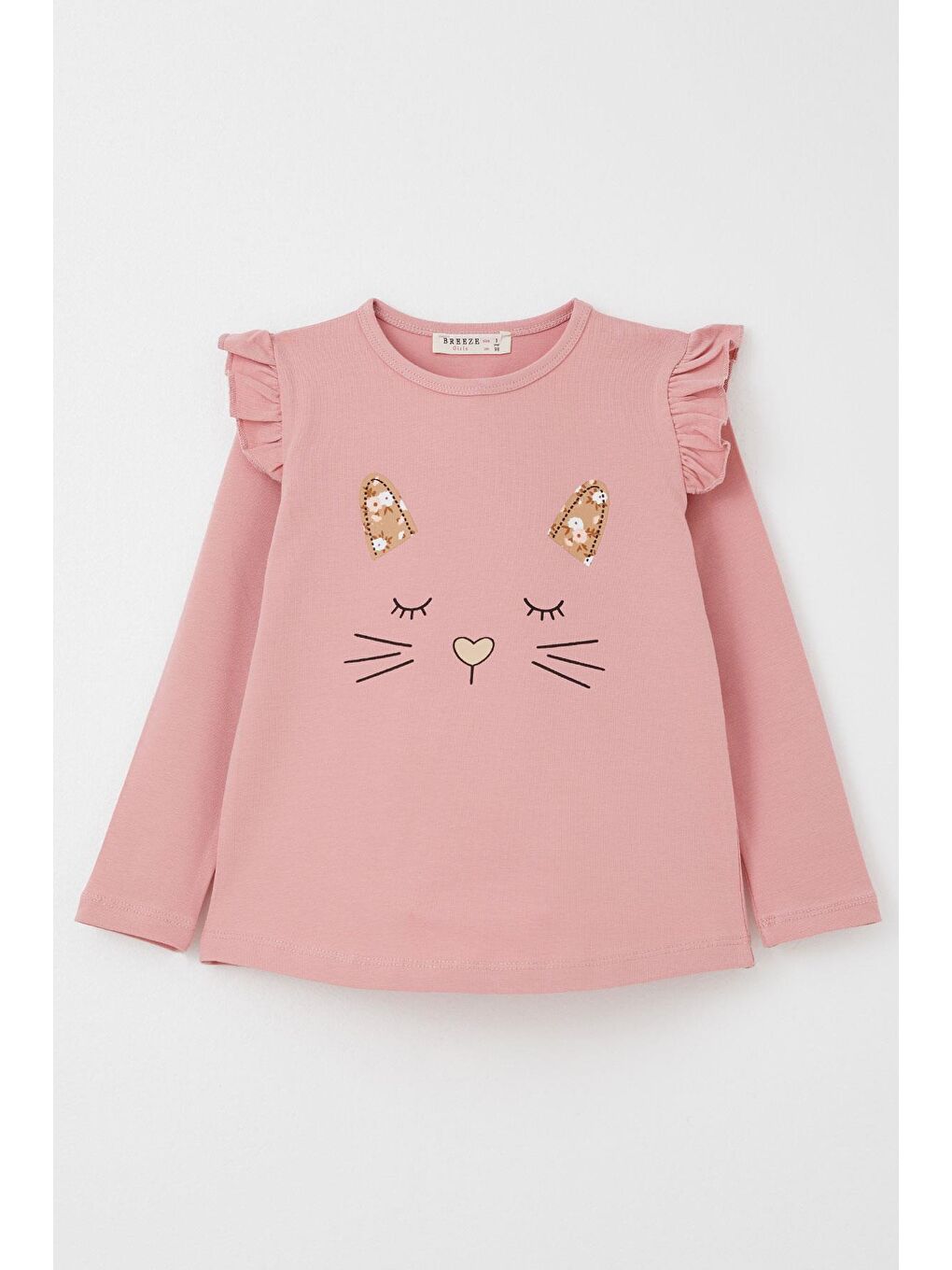 Pembe Kız Bebek Taytlı Takım Sevimli Hayvancık Baskılı Çiçekli Gülkurusu (1.5-2 Yaş)-1