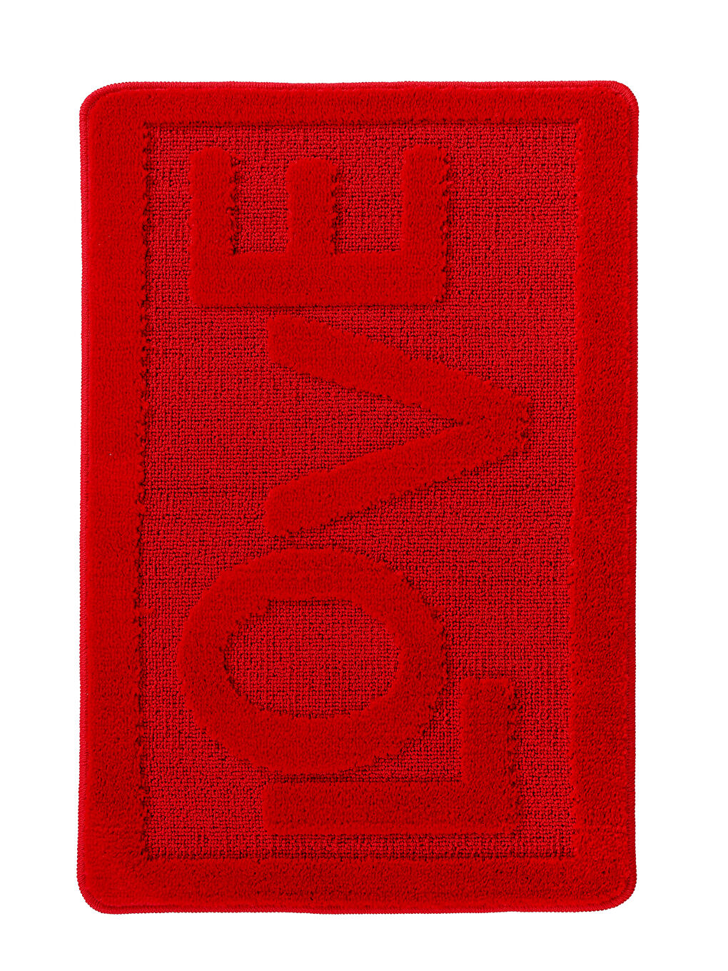 Doğal Kaymaz Taban Banyo Paspas Uzun Ömürlü Yumuşak Su Emici Yazılı Paspas Love-Kırmızı-3