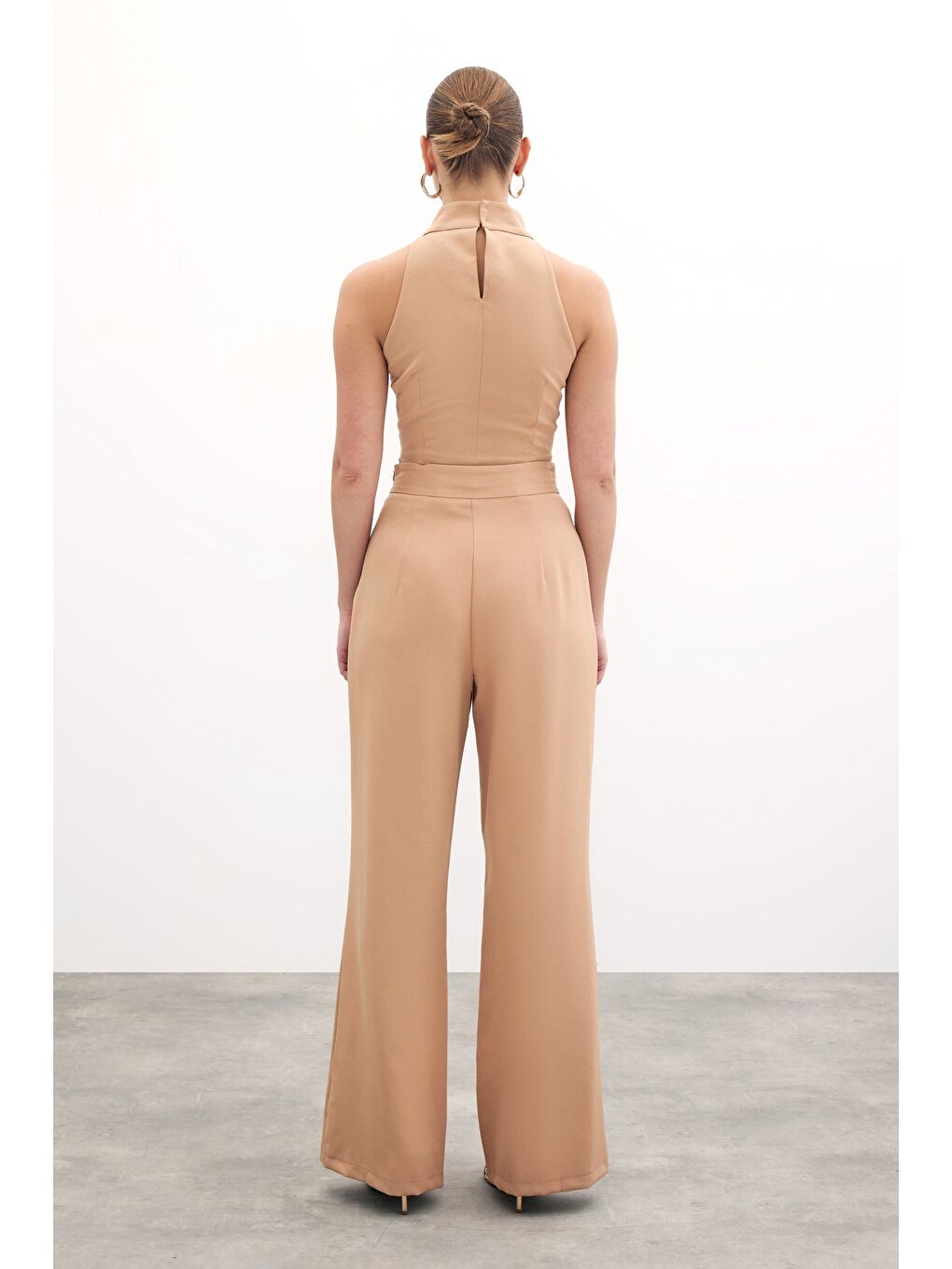 Kahverengi Bel Gold Zincirli Pantolon - Camel-3