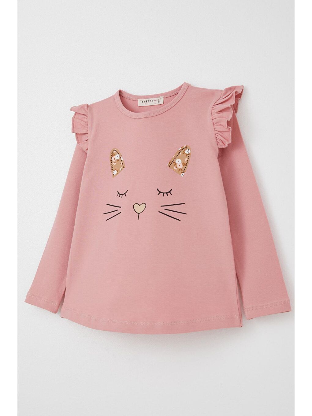 Pembe Kız Bebek Taytlı Takım Sevimli Hayvancık Baskılı Çiçekli Gülkurusu (1.5-2 Yaş)-5