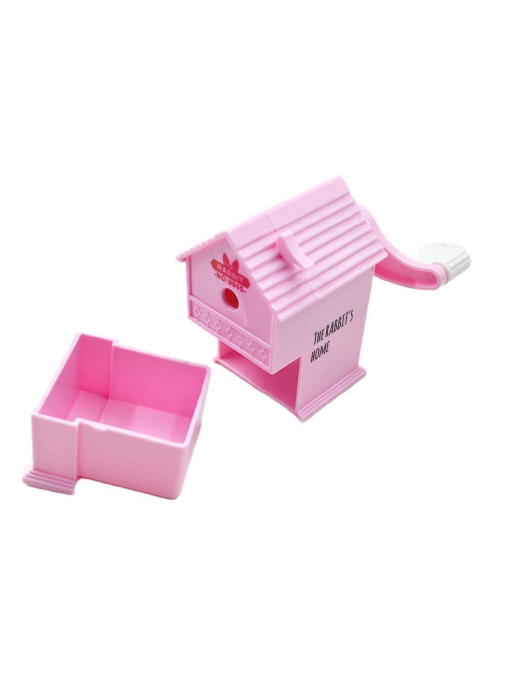 Dream Cabin Ev Şekilli Masaüstü Kollu Kalemtıraş Pembe Tavşan 9605-2