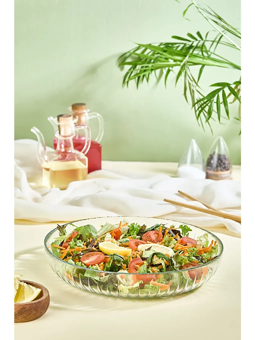 Karışık Icon Cam Salata Kasesi 24 CM