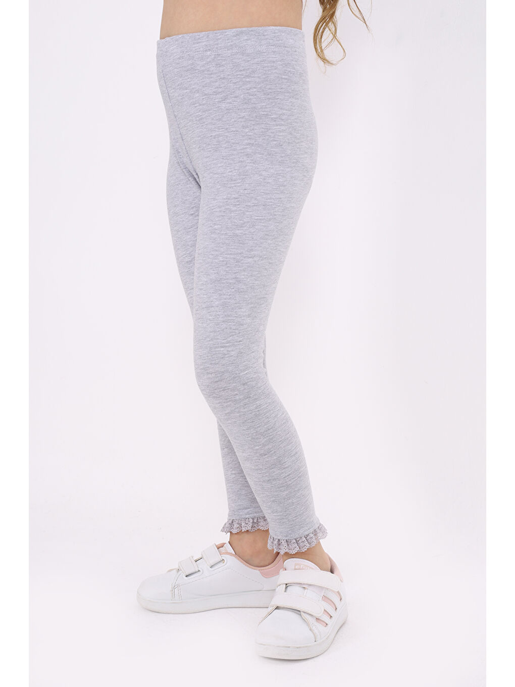 Gri Kız Çocuk Tayt-1