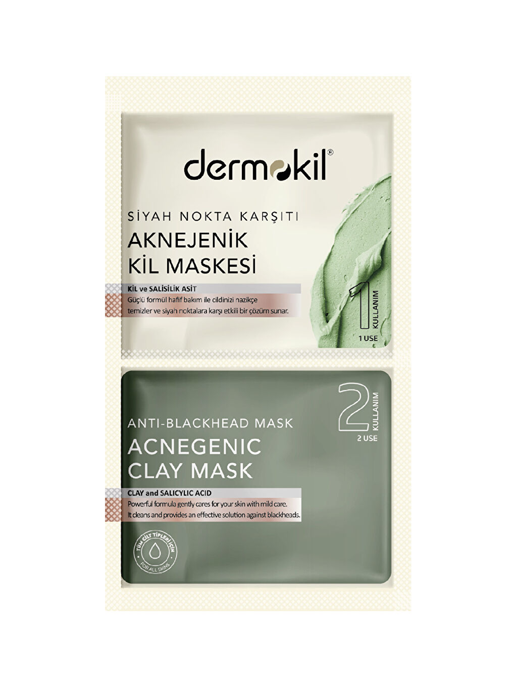 DERMOKIL Karışık Siyah Nokta Karşıtı Kil Maske 2* 7.5 ml