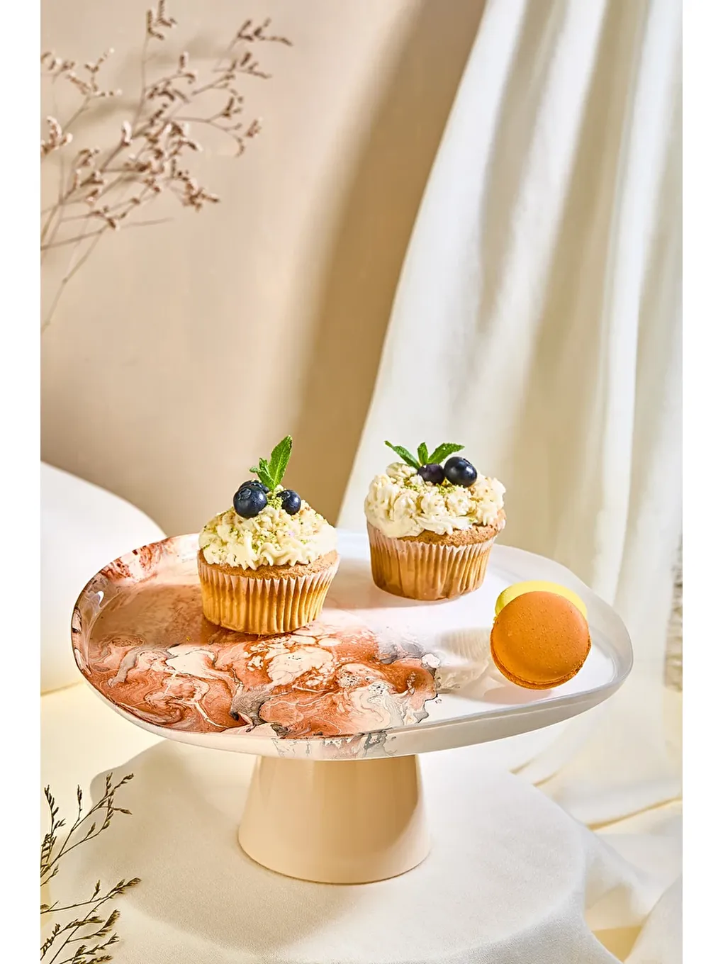 Karışık Nova 28 CM Ayaklı Pasta Servis Sunum Standı-1