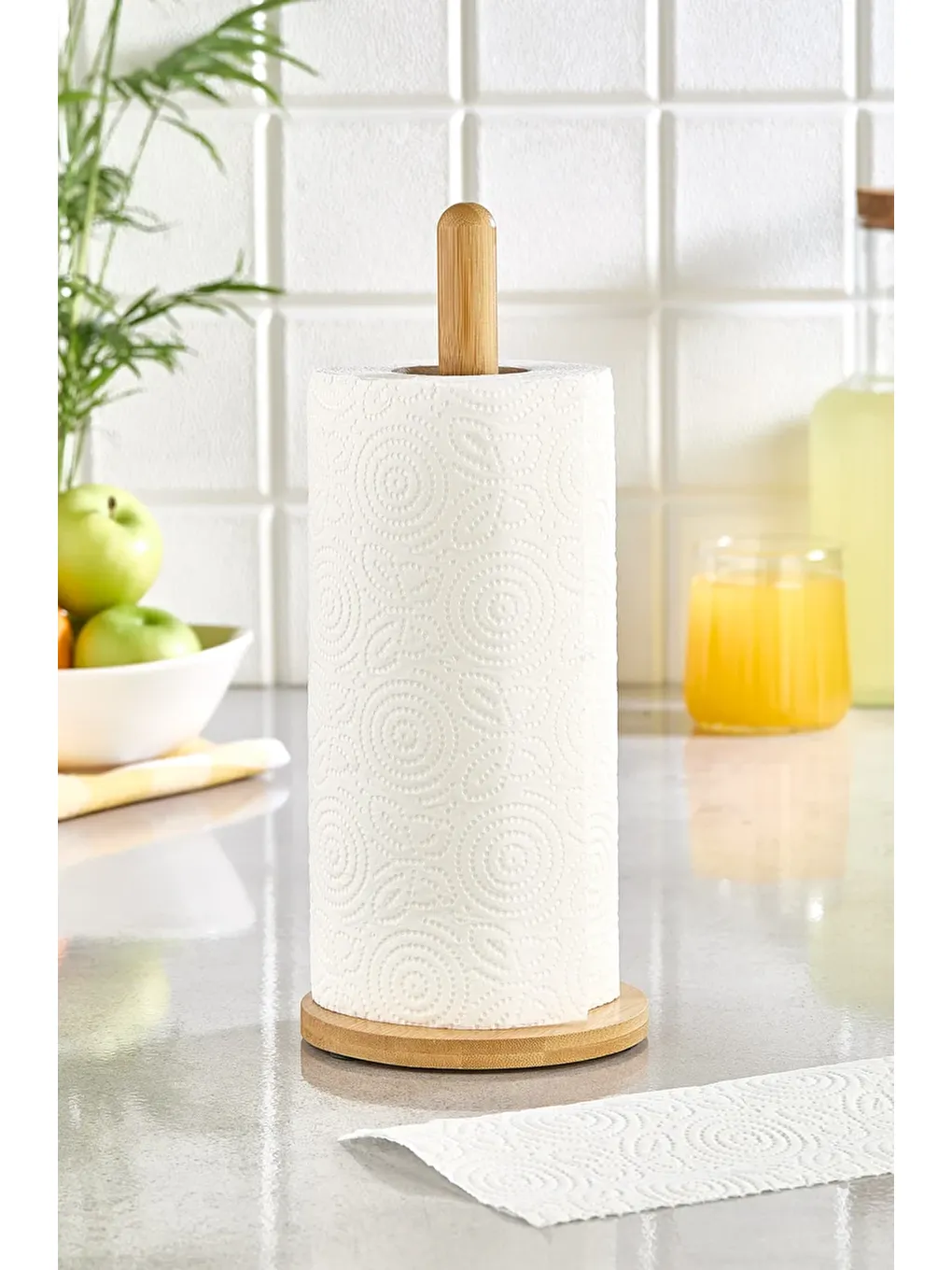 Karışık Bambu Yuvarlak Kağıt Havluluk Dikey-1