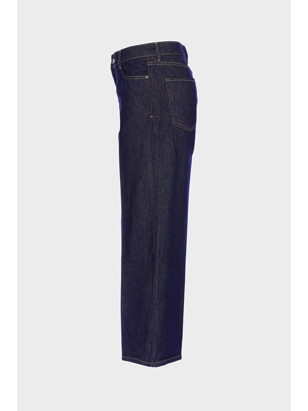 Koyu Mavi Yüksek Bel Patı Fermuarlı Straight Fit Jean Pantolon C 4889-005-3