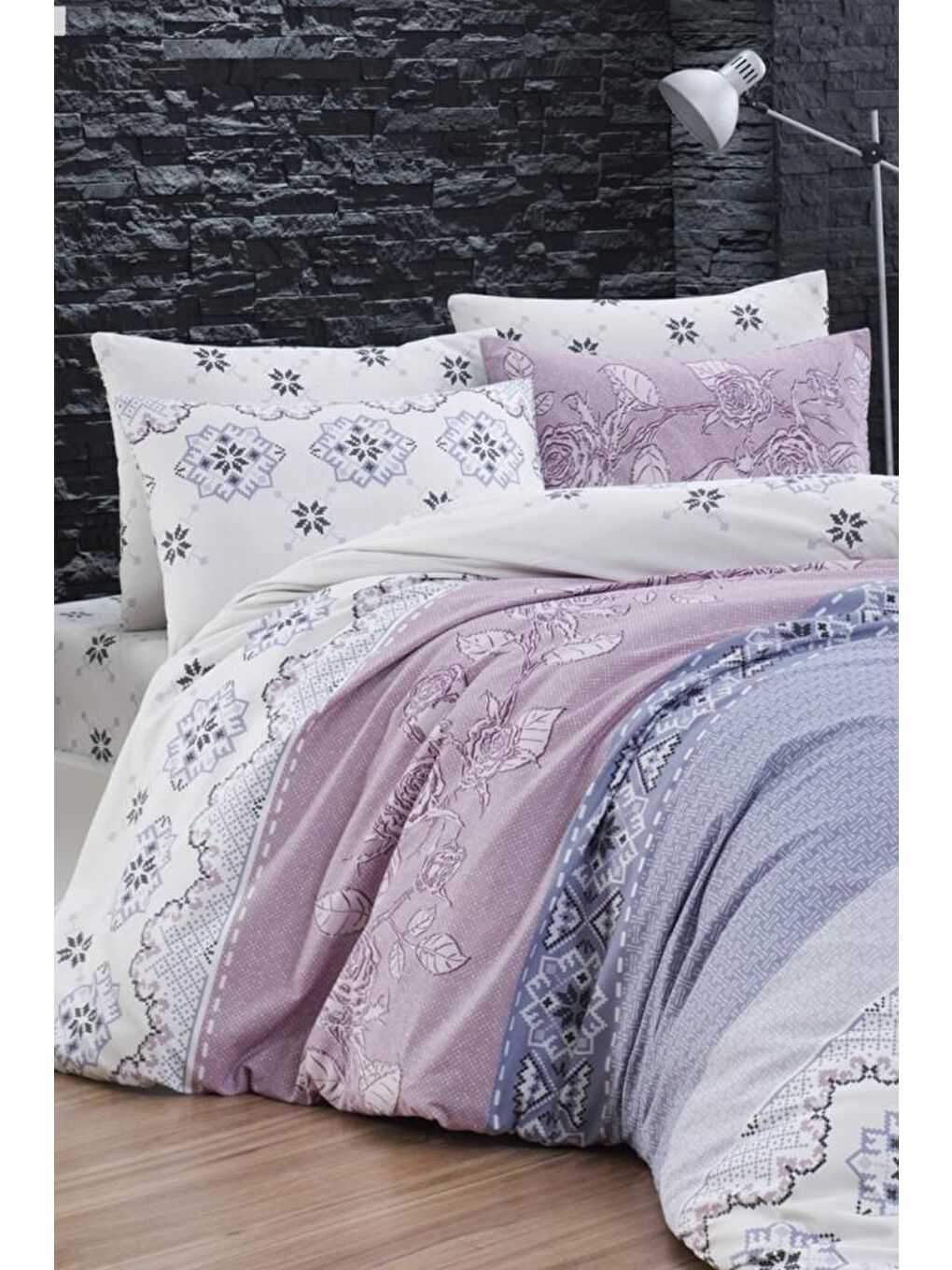 Harmony Çift Kişilik Nevresim Takımı Mavi