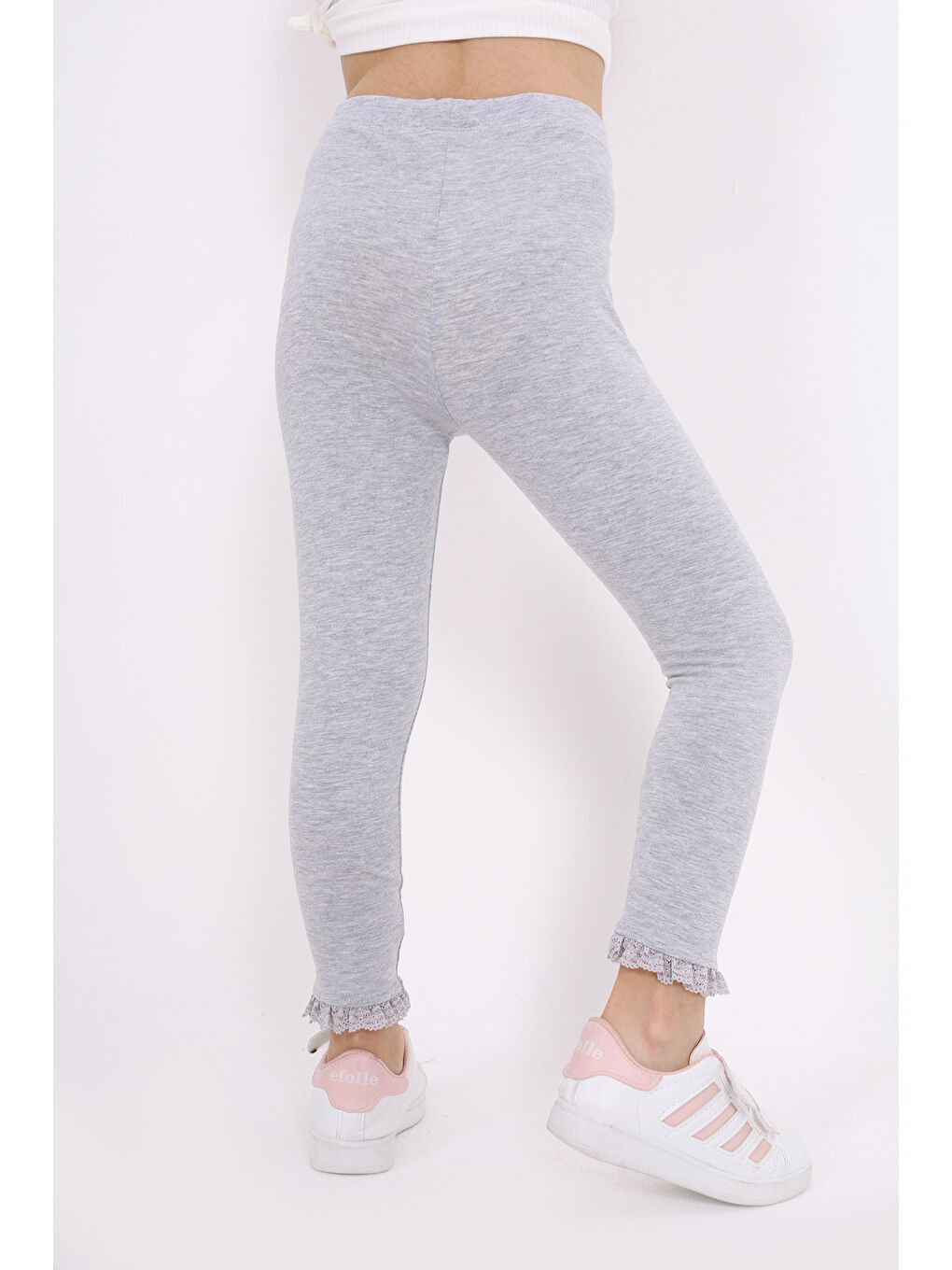 Gri Kız Çocuk Tayt-3