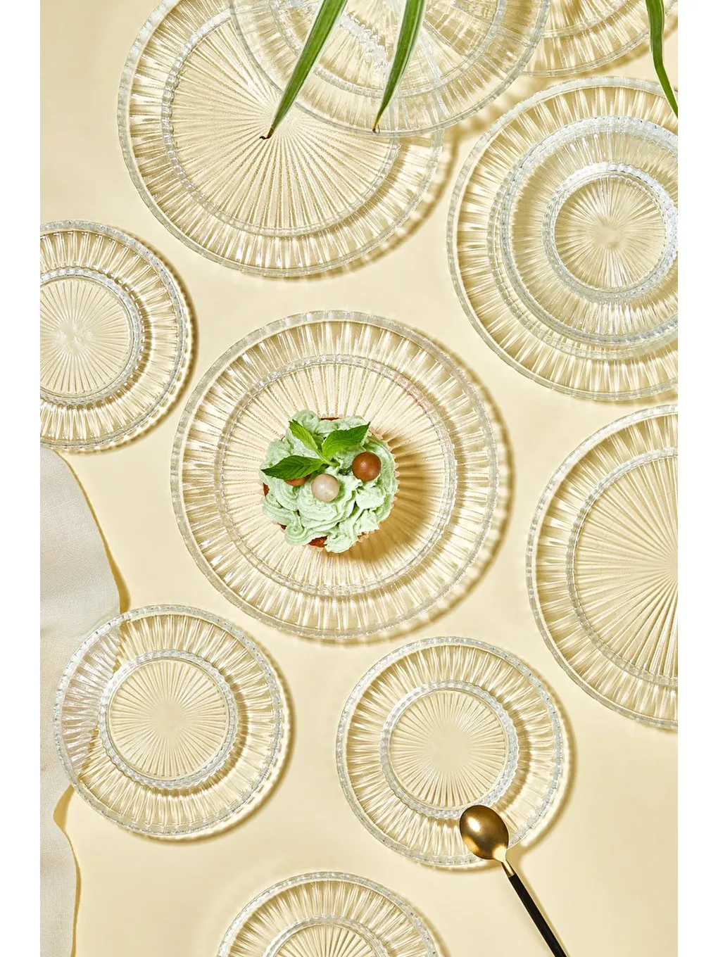 Renksiz Riva 12 Parça Çay ve Pasta/Tatlı Tabağı Seti-1