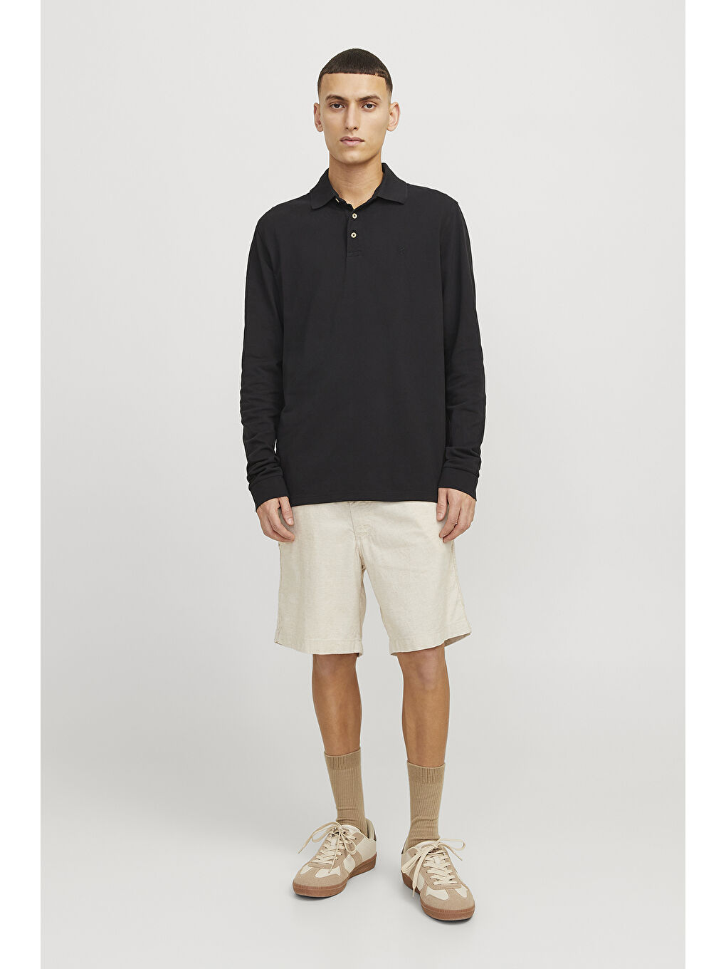 Bej Pants Studio Jpstjaıden Keten Karışımlı Relaxed Fit Normal Bel Short 12274968-1