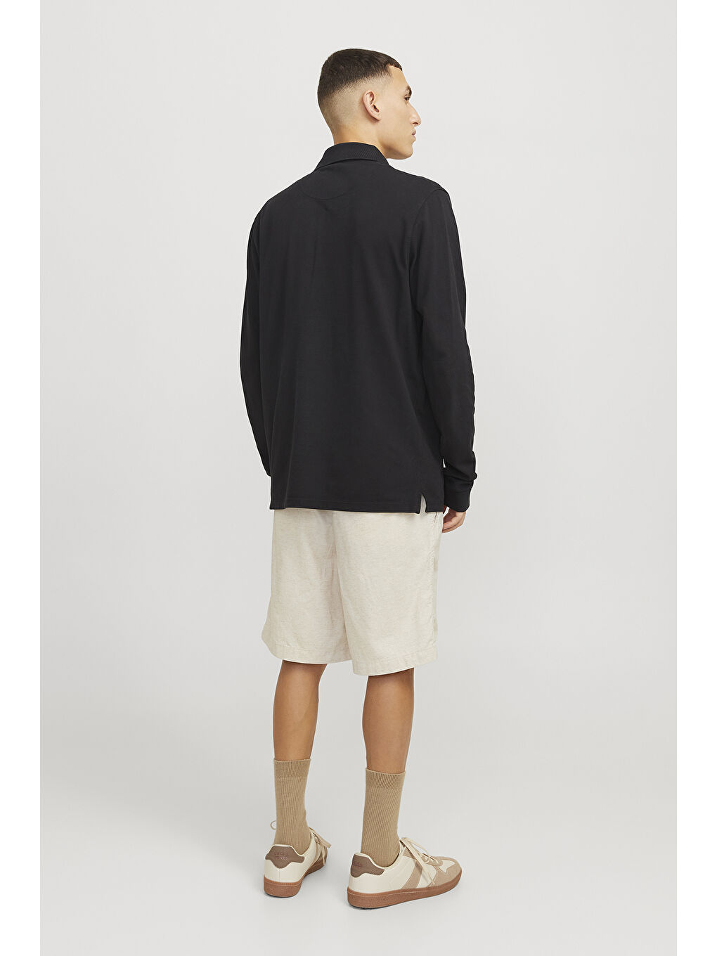 Bej Pants Studio Jpstjaıden Keten Karışımlı Relaxed Fit Normal Bel Short 12274968-3