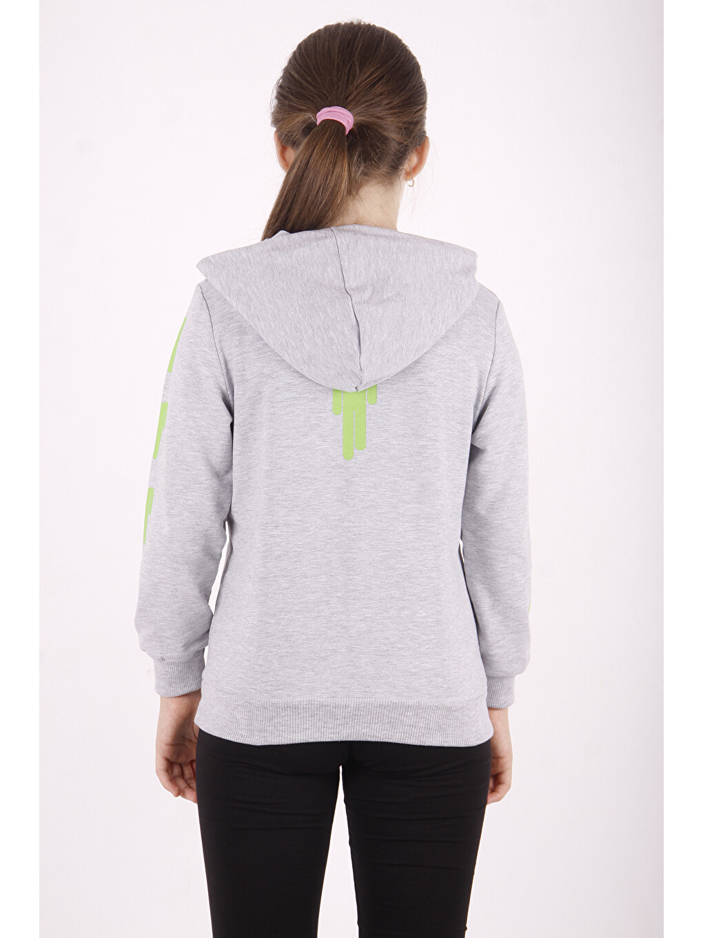 Gri Kız Çocuk Billie Eilish Baskılı Sweatshirt-2