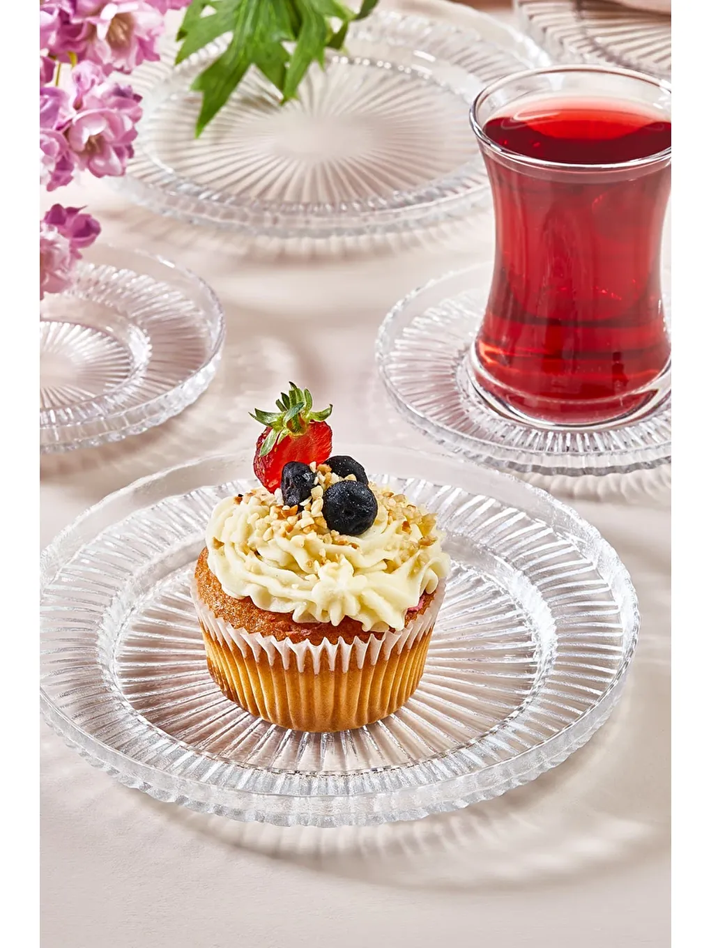 Renksiz Lina 18 Parça Çay Takımı Seti-1