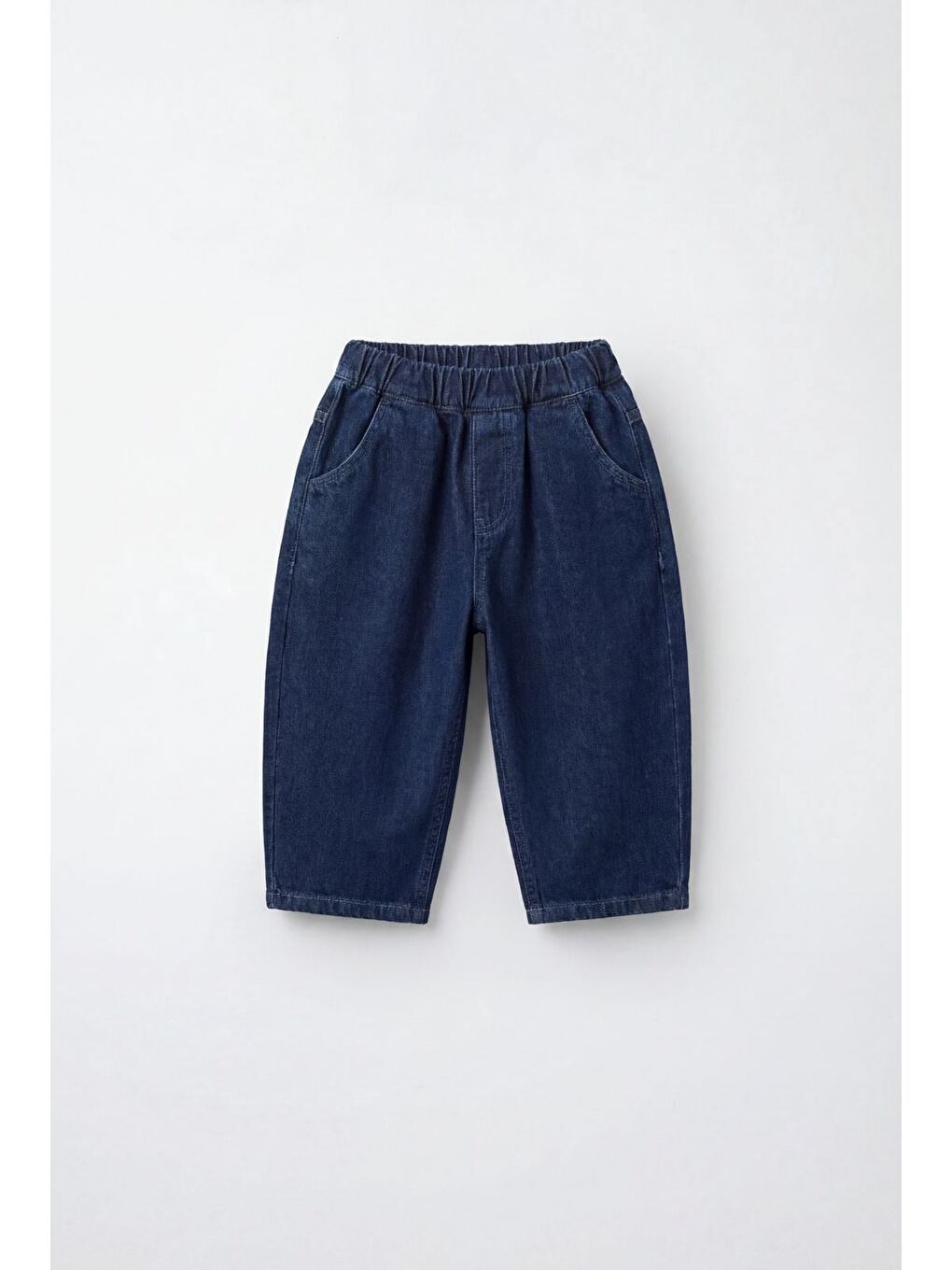 Unisex Çocuk Pamuklu Koyu Lacivert Denim Pantolon