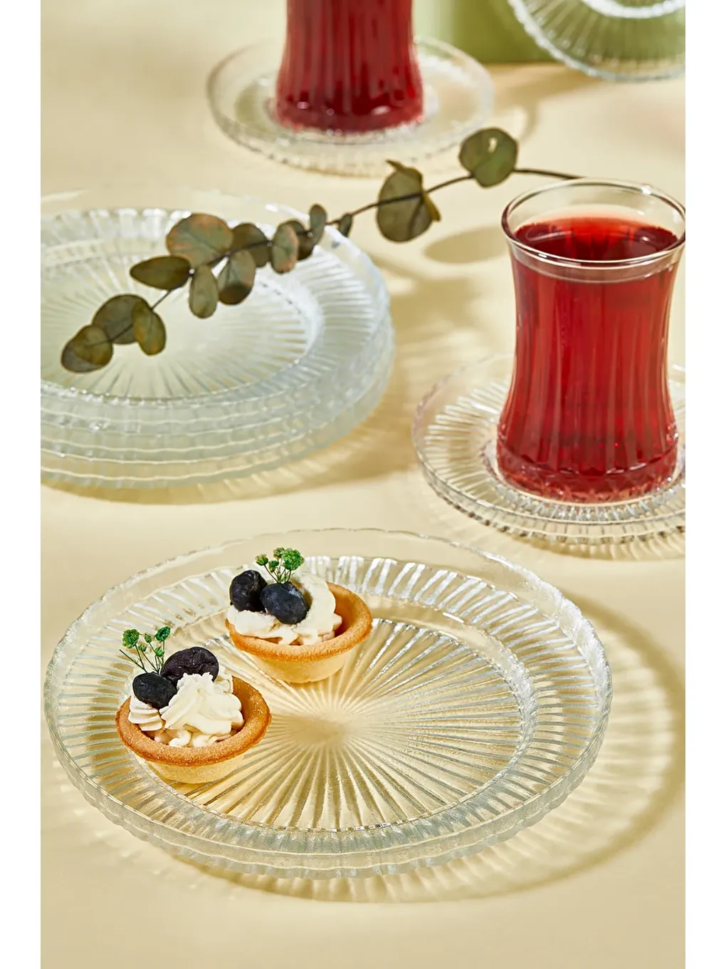 Renksiz Riva 18 Parça Çay Takımı Seti-2