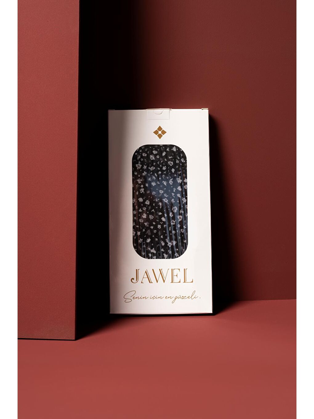 Antrasit Kadın Çakıl Desen Pamuksu Soft Eşarp-1