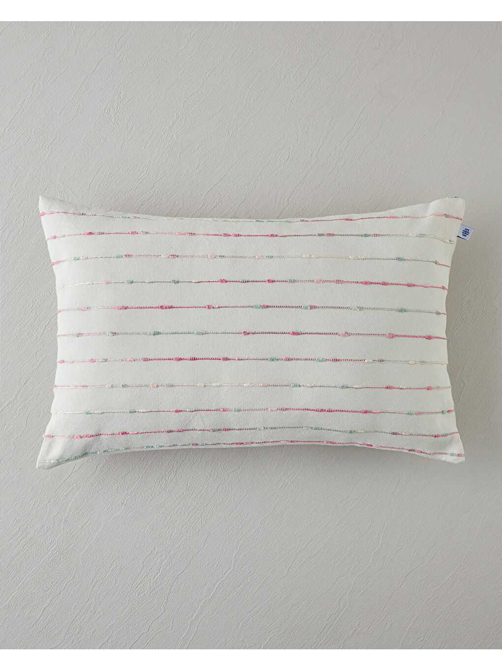 Fancy Dekoratif Kırlent 35x55 cm Pembe - Yeşil