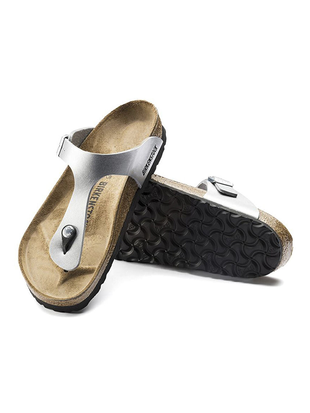 Gri Kadın Terlik 043851 BIRKENSTOCK NOS GIZEH BF SILVER-1